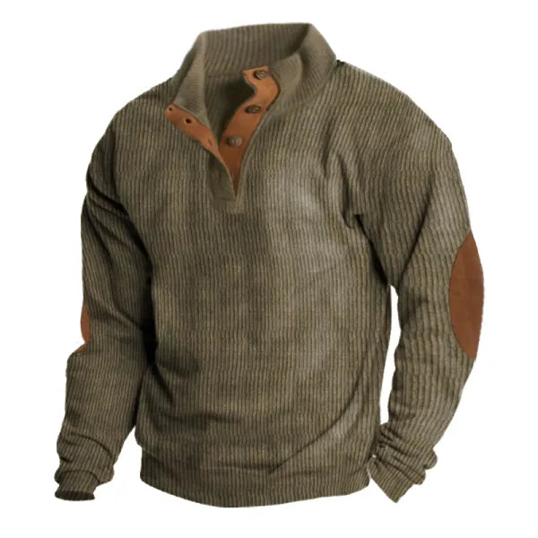 Men's Outdoor Casual Stand Collar Long Sleeve Sweatshirt - 23231