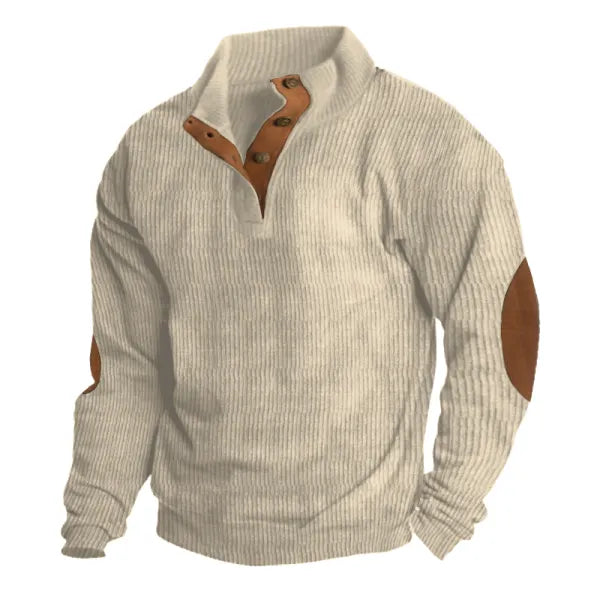 Men's Outdoor Casual Stand Collar Long Sleeve Sweatshirt - 23231