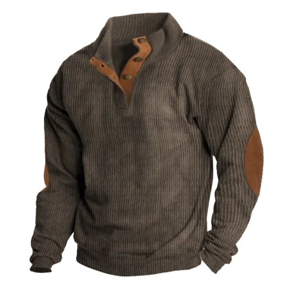 Men's Outdoor Casual Stand Collar Long Sleeve Sweatshirt - 23231