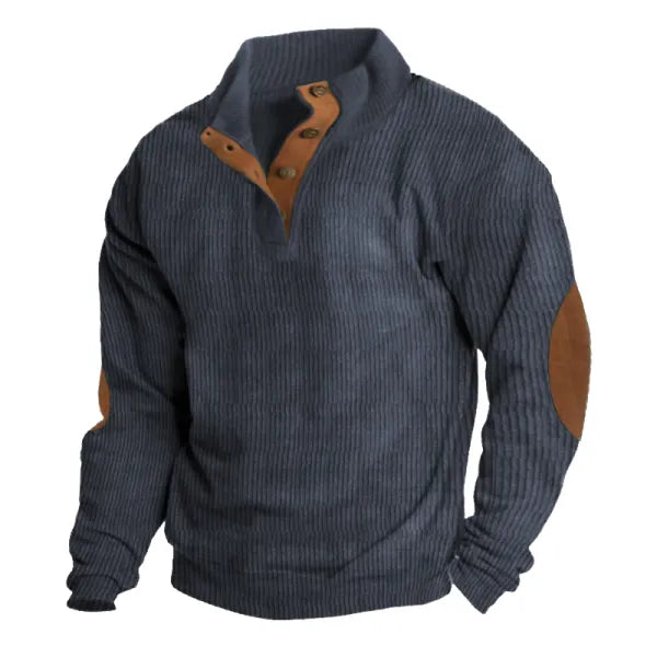 Men's Outdoor Casual Stand Collar Long Sleeve Sweatshirt - 23231