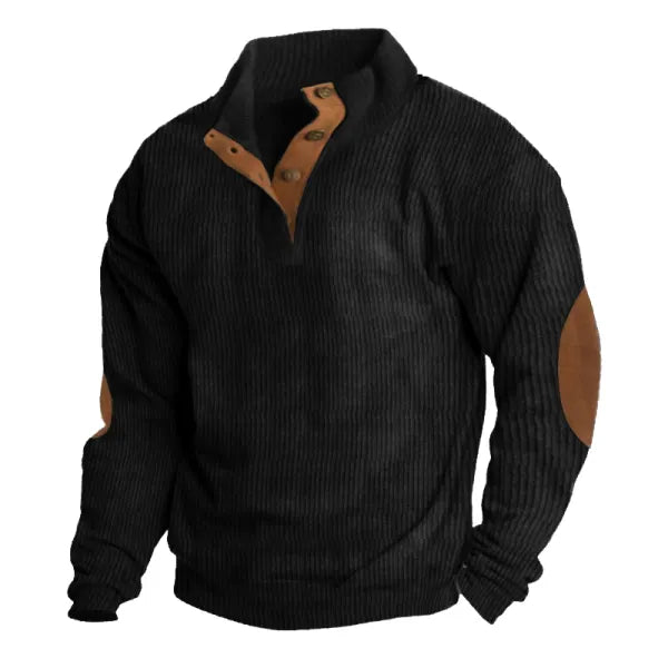 Men's Outdoor Casual Stand Collar Long Sleeve Sweatshirt - 23231