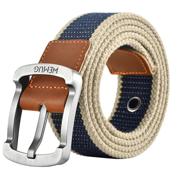 Men's Outdoor Casual Canvas Pin Buckle Belt - 23254
