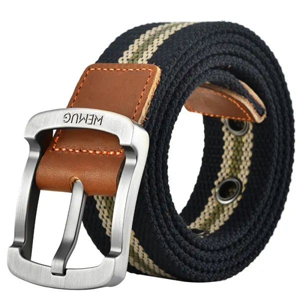 Men's Outdoor Casual Canvas Pin Buckle Belt - 23254