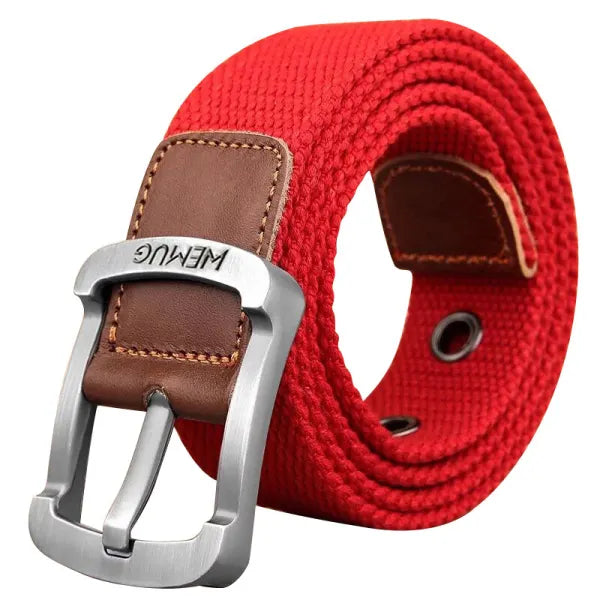 Men's Outdoor Casual Canvas Pin Buckle Belt - 23254