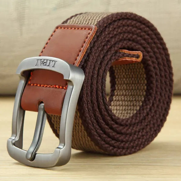 Men's Outdoor Casual Canvas Pin Buckle Belt - 23254