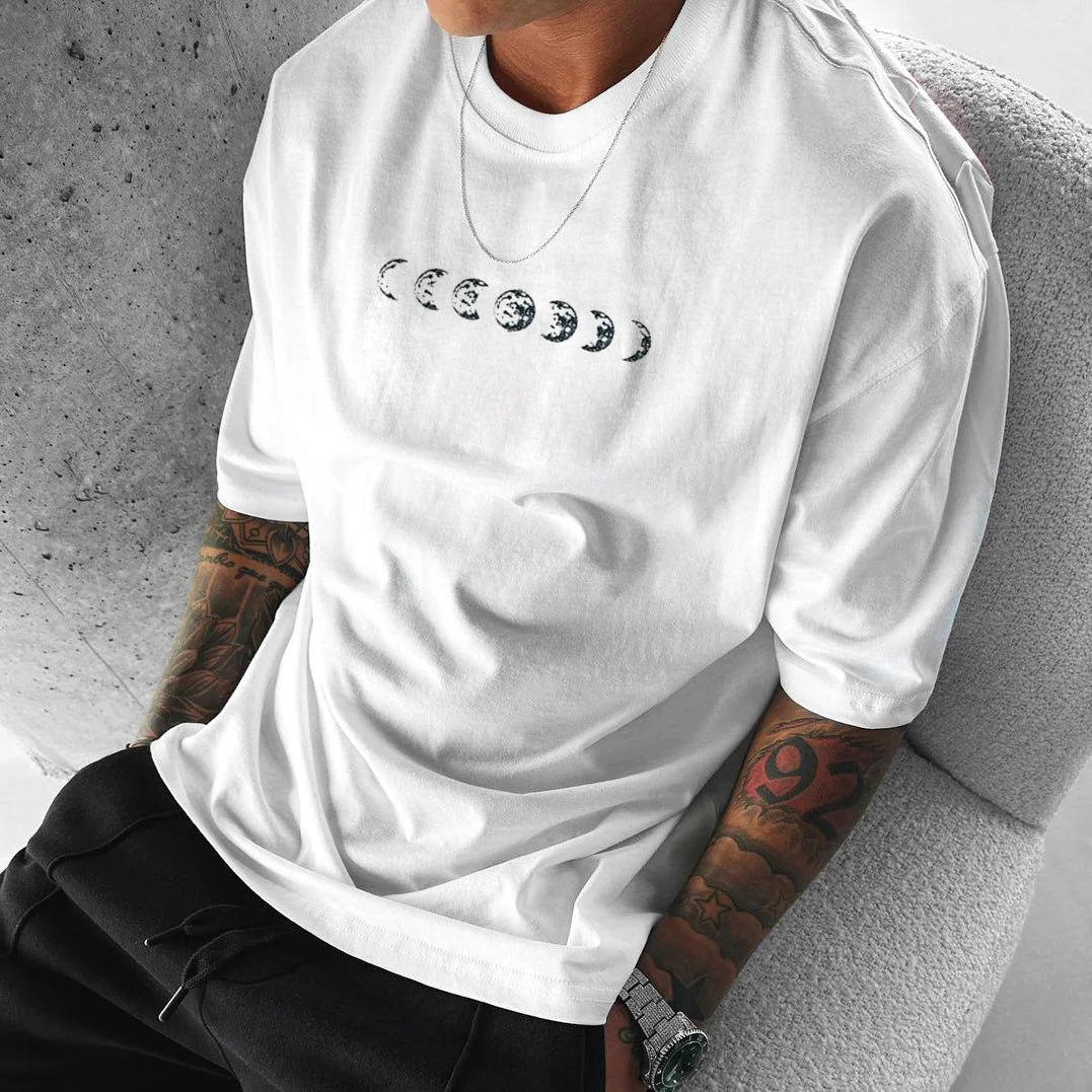 Oversize Sun Moon Stars Tee - 23549