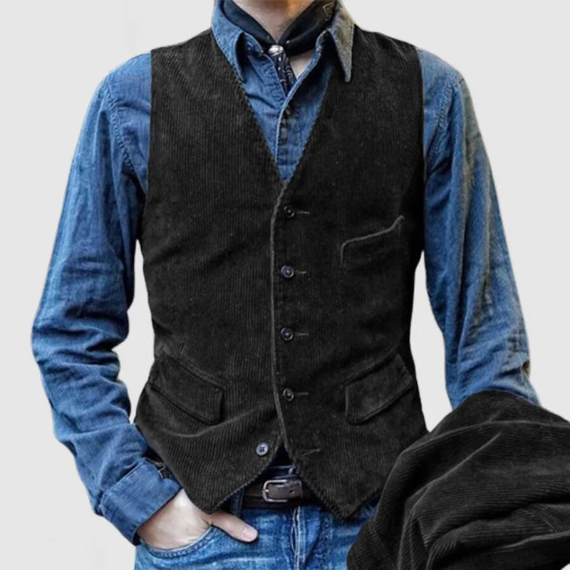 American retro corduroy vest - 23323
