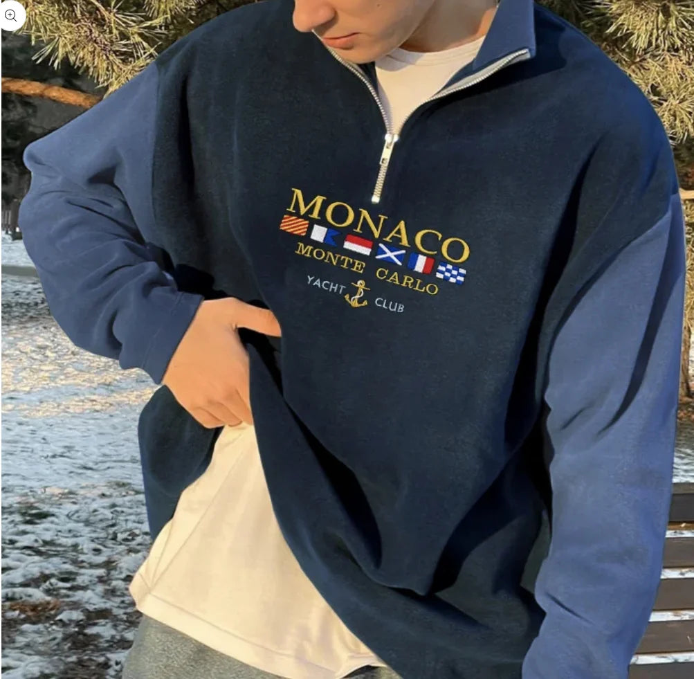 Vintage Unisex Monaco Monte Carlo Yacht Club Sweatshirt - 23521