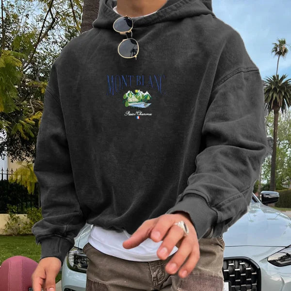 Men's Mont Blanc Print Hoodie - 23525