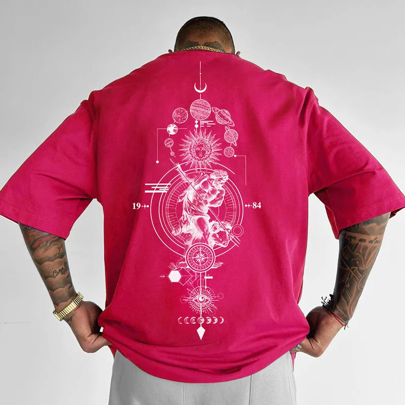 Oversize Sun Moon Stars Tee - 23549