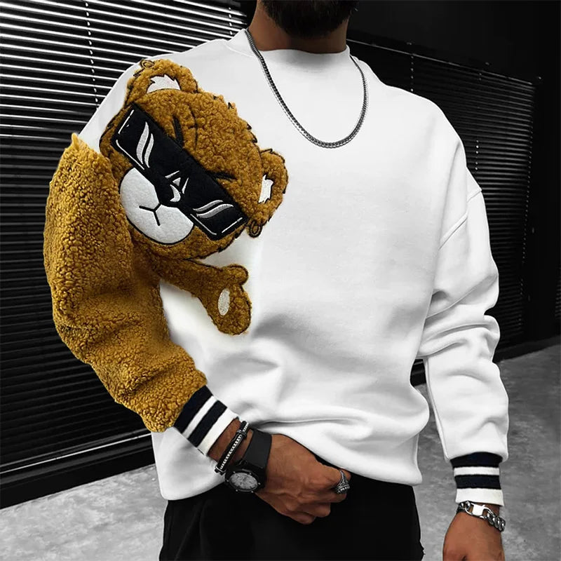 Men's Teddy Bear Oversized Sweatshirt - 23542