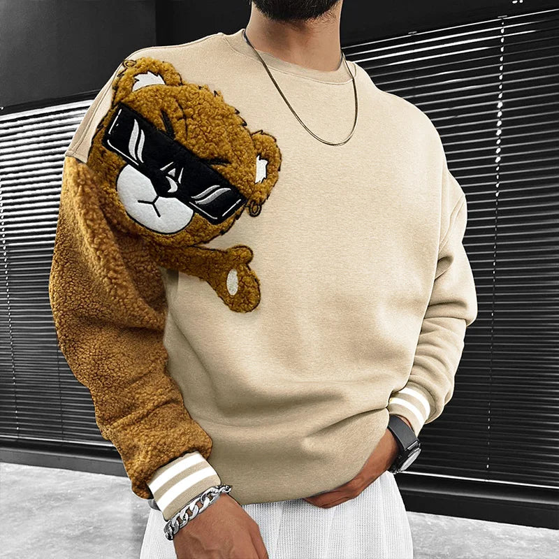 Men's Teddy Bear Oversized Sweatshirt - 23542