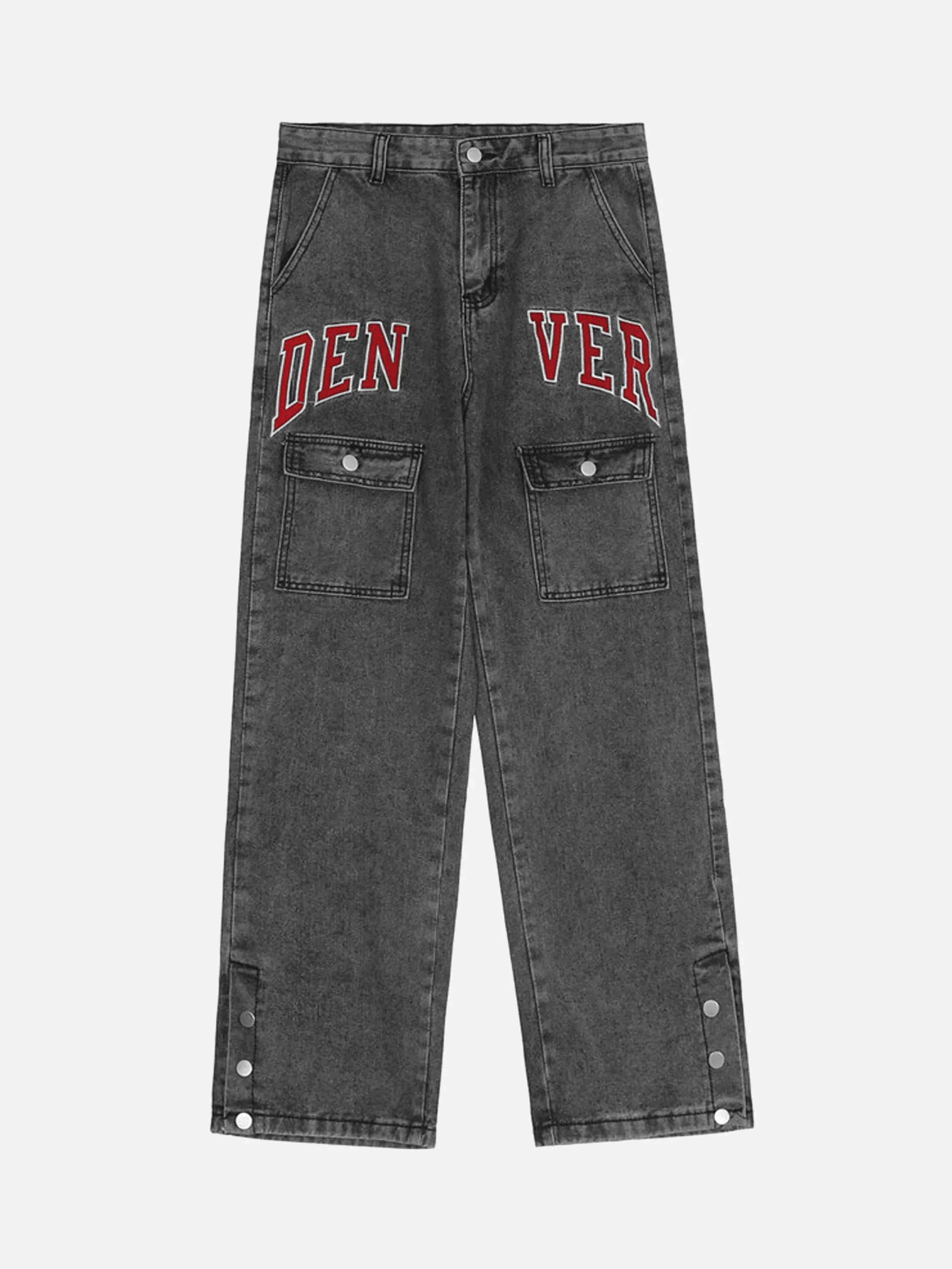 American Heavy Industry Ink Splash Embroidery Jeans-2251