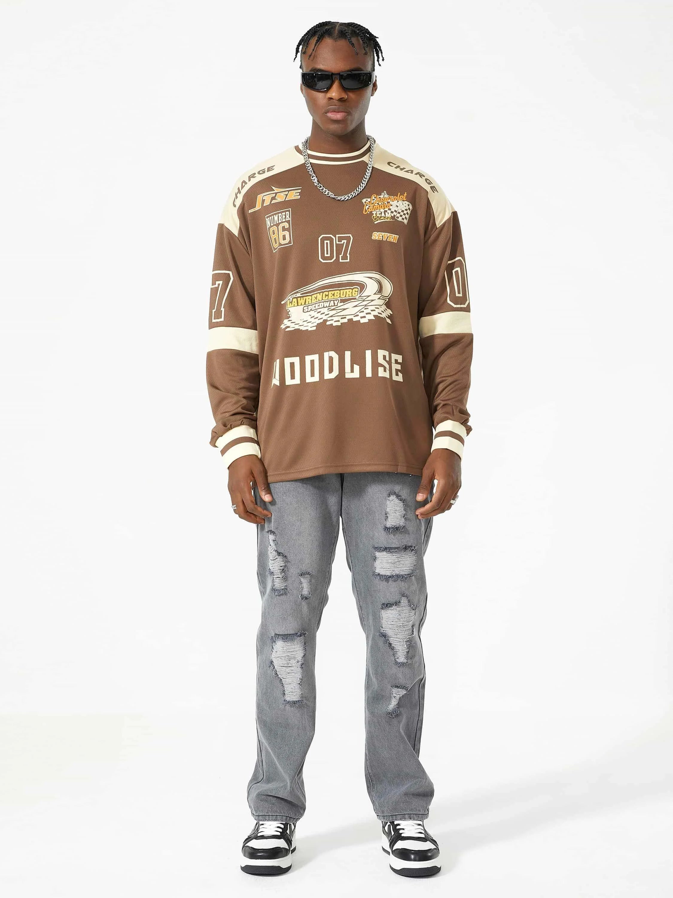 American Retro Style Long Sleeve T-Shirt-2232