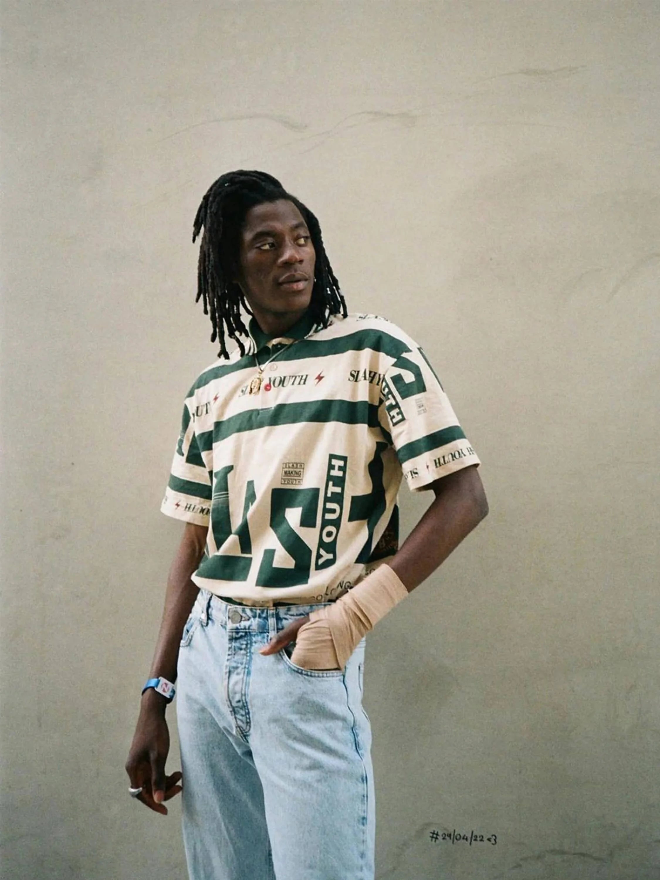 Contrast Color Slash Youth Polo T-shirt-2243