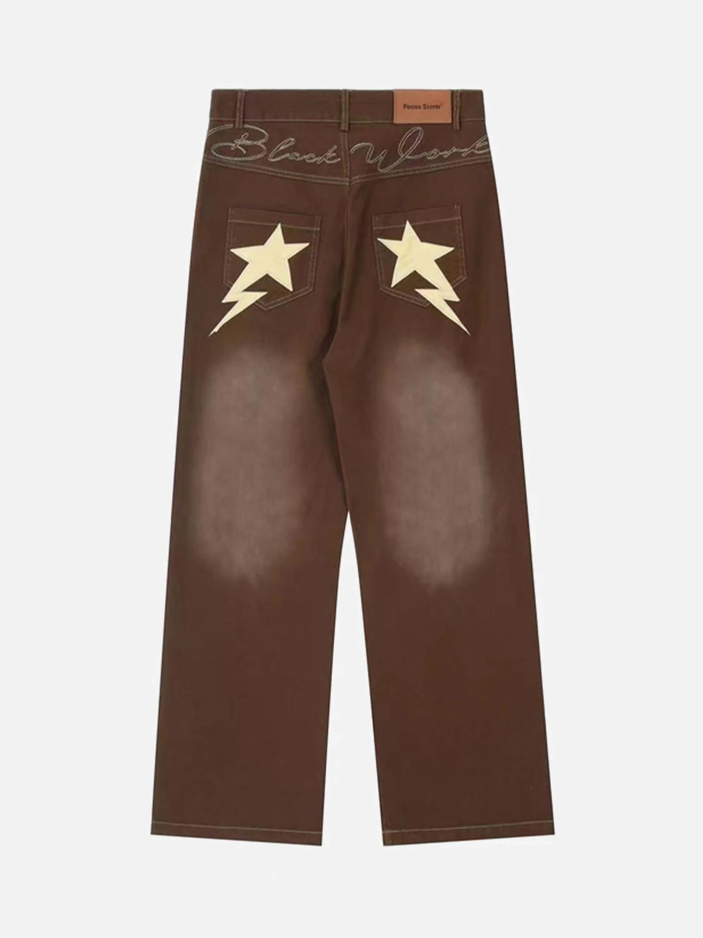 American High Street Star Embroidered Jeans-2216