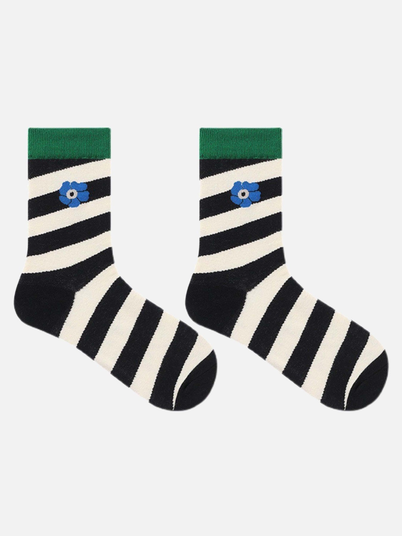 College Style Personalized Striped Cotton Socks - 2370