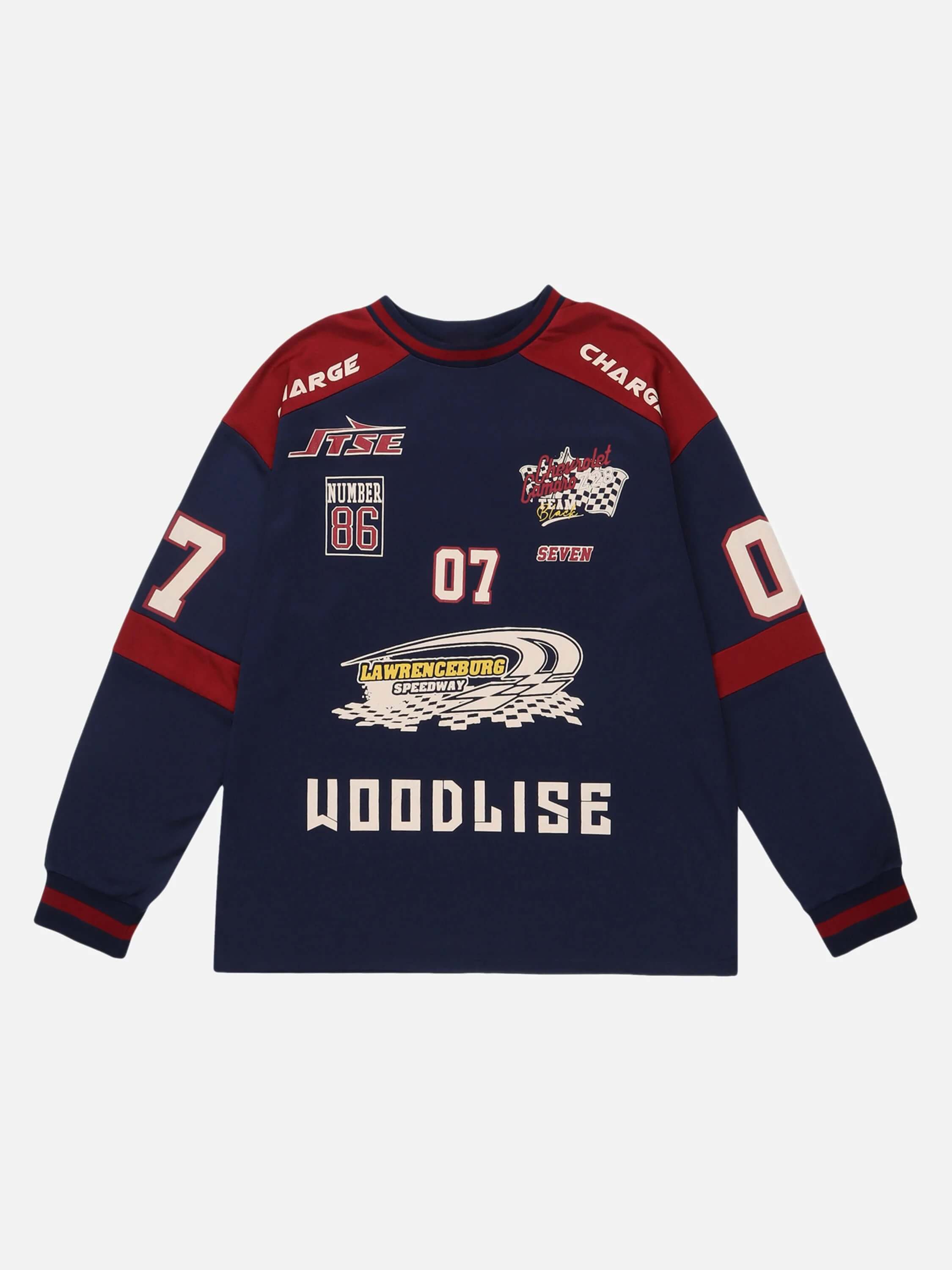 American Retro Style Long Sleeve T-Shirt-2232