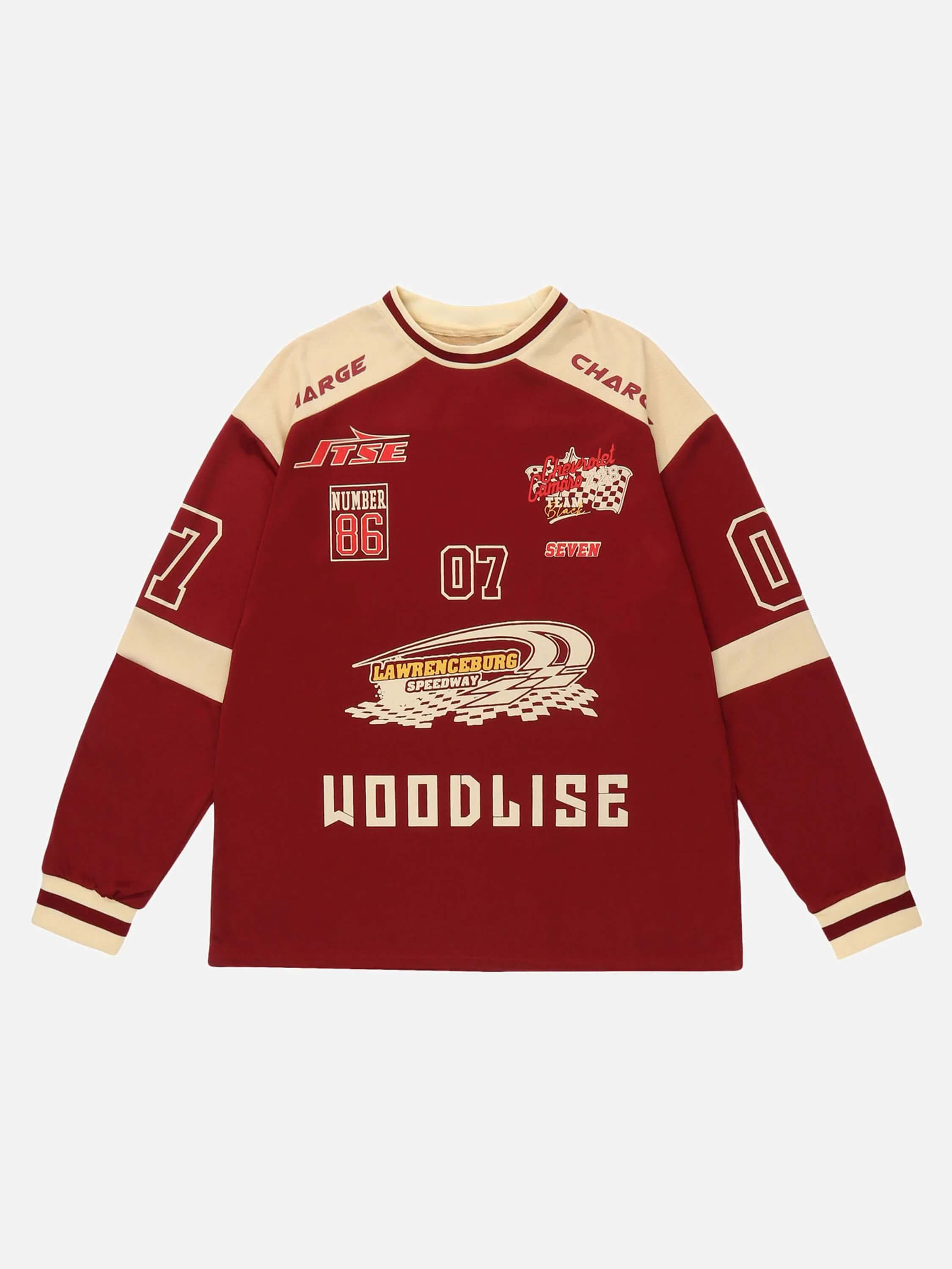 American Retro Style Long Sleeve T-Shirt-2232