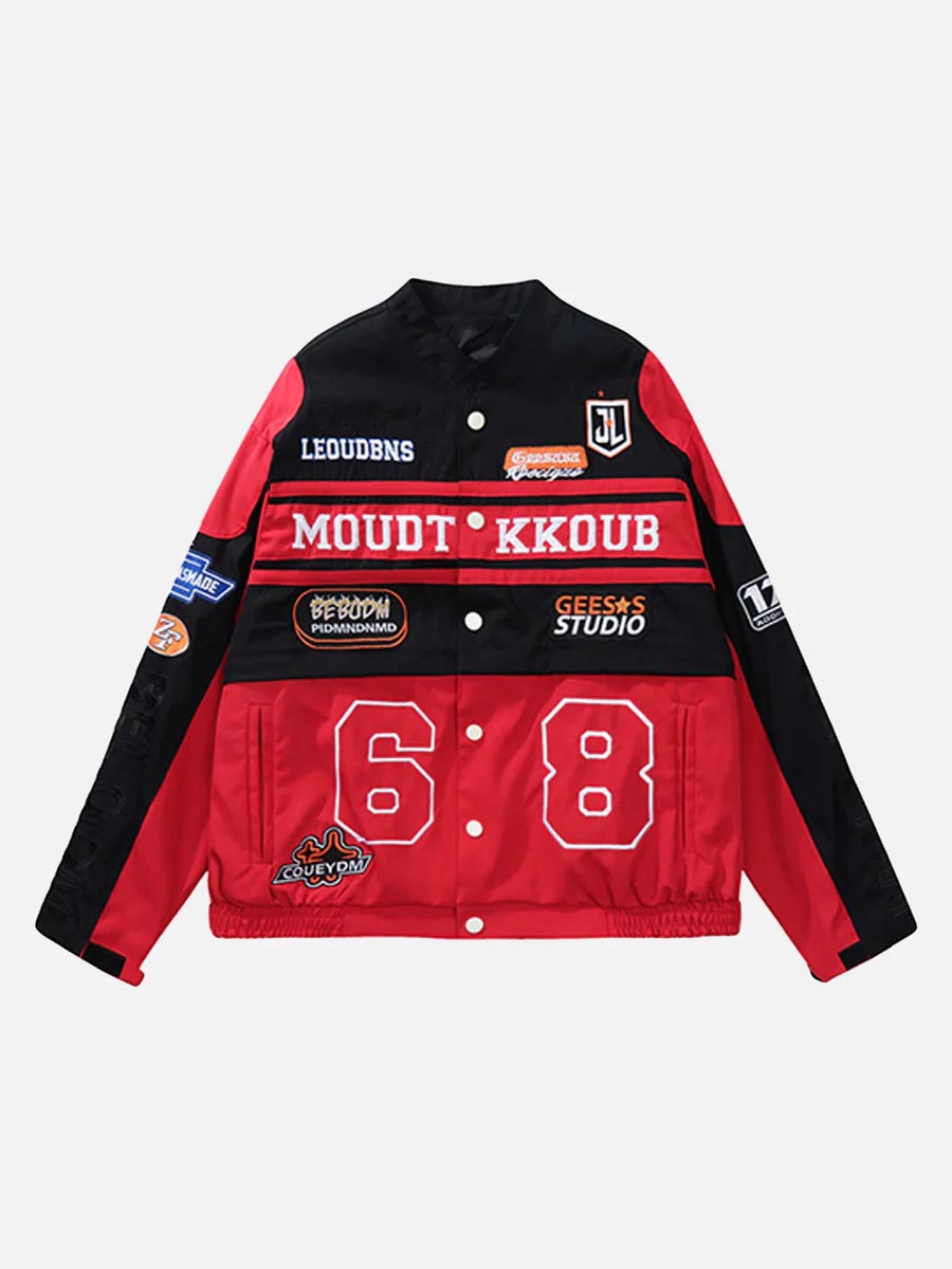 Embroidery Baseball Suit Motorcycle Jacket