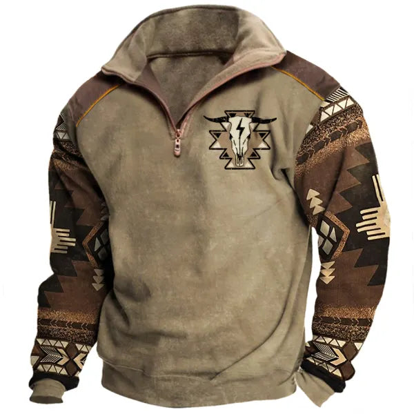 Men's Cowboy Lapel Sweatshirt - 23203