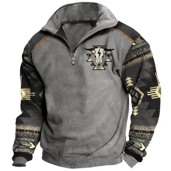 Men's Cowboy Lapel Sweatshirt - 23203