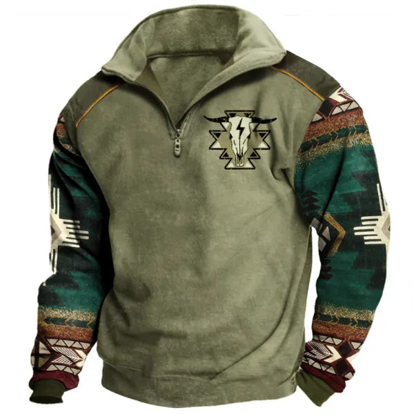 Men's Cowboy Lapel Sweatshirt - 23203