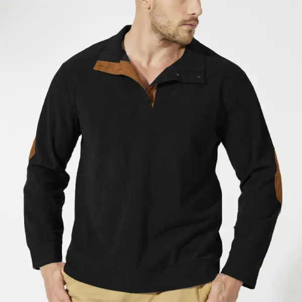 Men's Outdoor Casual Stand Collar Long Sleeve Sweatshirt - 23231