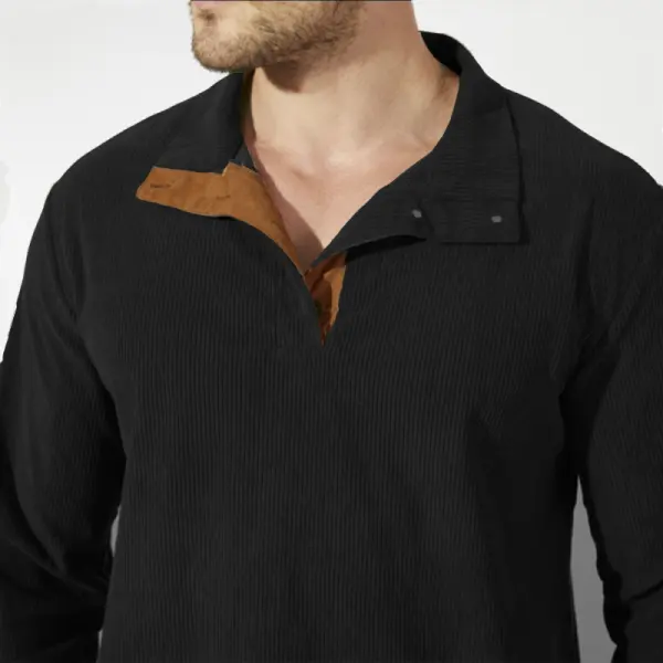 Men's Outdoor Casual Stand Collar Long Sleeve Sweatshirt - 23231