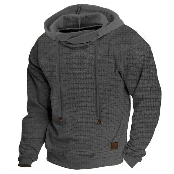 Men's Hoodie Outdoor Sports Solid Color Long Sleeve Daily Tops Apricot - 23230