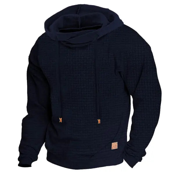 Men's Hoodie Outdoor Sports Solid Color Long Sleeve Daily Tops Apricot - 23230