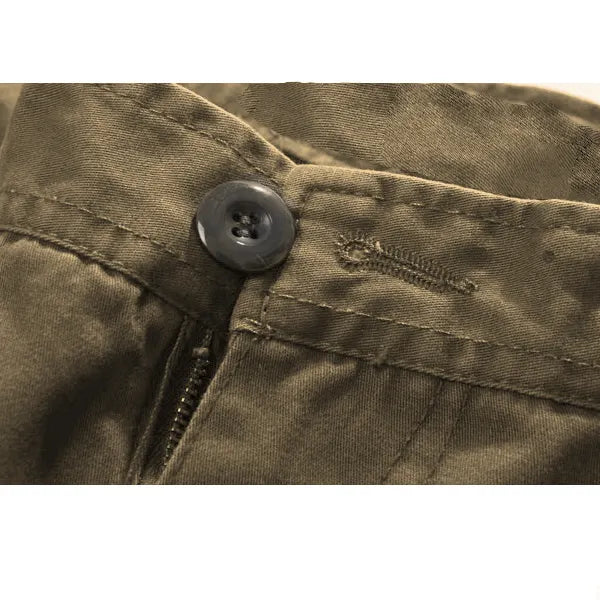 Men's Outdoor Vintage Washed Cotton Washed Multi-pocket Tactical Pants - 23244