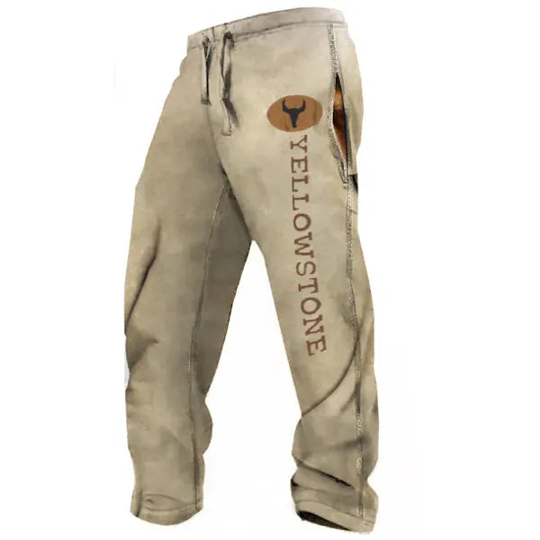 Men's Vintage Western Yellowstone Casual Pants - 23246