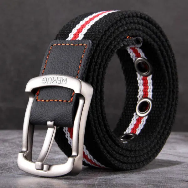 Men's Outdoor Casual Canvas Pin Buckle Belt - 23254