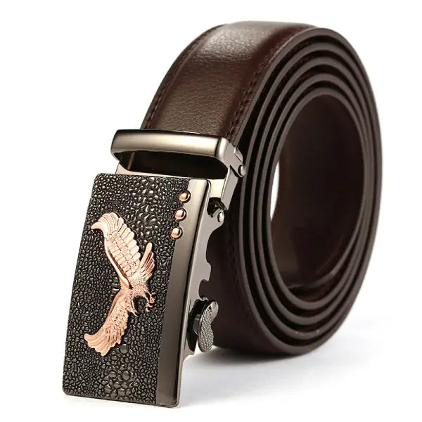 Men's Outdoor Retro Automatic Buckle Eagle Belt - 23304