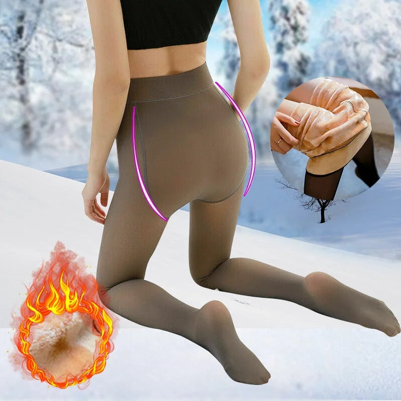 DISCREET COZY THERMAL FLEECE TIGHTS - WM23011