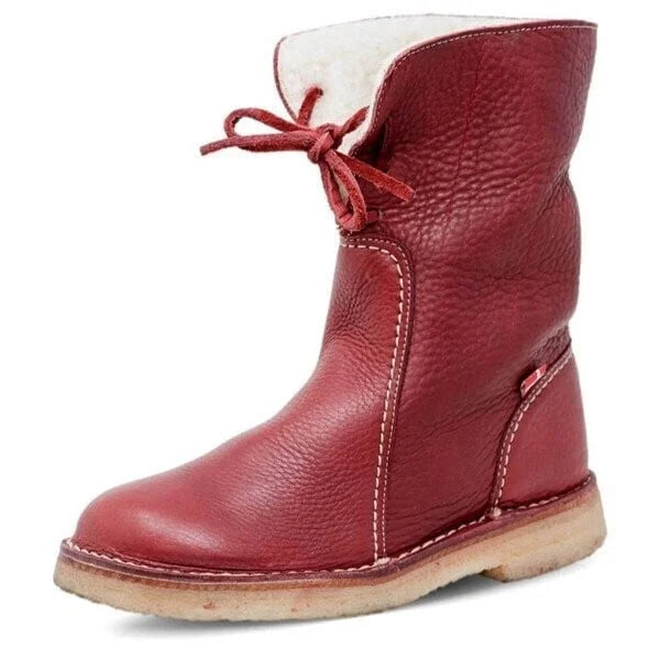 Last Day 49% OFF - Vintage Buttery-Soft Waterproof Wool Lining Boots - WM23012