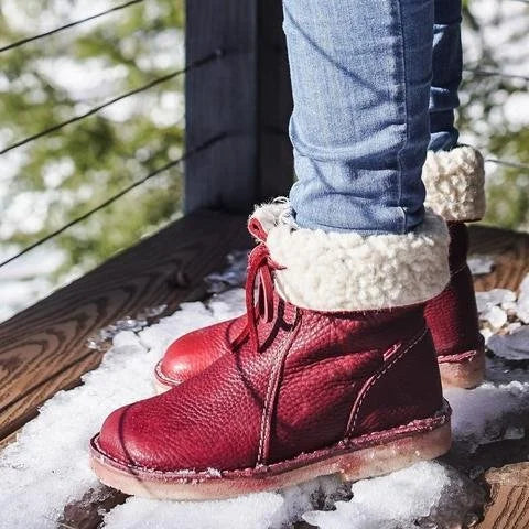 Last Day 49% OFF - Vintage Buttery-Soft Waterproof Wool Lining Boots - WM23012