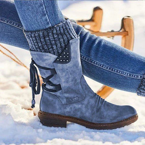 ⏰Last Day Promotion 50% OFF - Women's Winter Warm Back Lace Up Snow Boots - WM23013