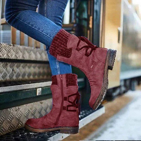 ⏰Last Day Promotion 50% OFF - Women's Winter Warm Back Lace Up Snow Boots - WM23013