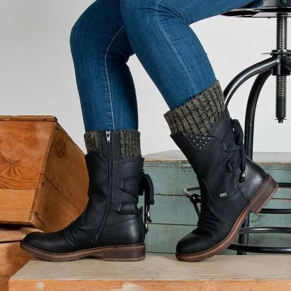 ⏰Last Day Promotion 50% OFF - Women's Winter Warm Back Lace Up Snow Boots - WM23013