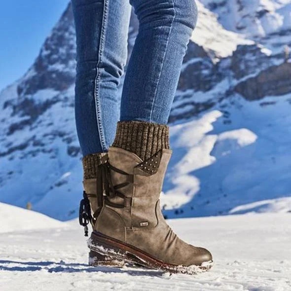 ⏰Last Day Promotion 50% OFF - Women's Winter Warm Back Lace Up Snow Boots - WM23013