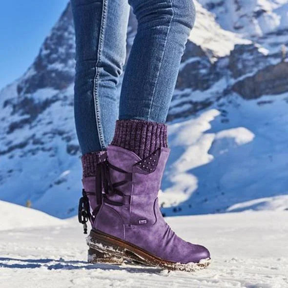 ⏰Last Day Promotion 50% OFF - Women's Winter Warm Back Lace Up Snow Boots - WM23013