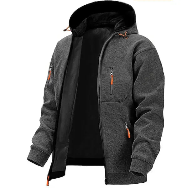 Men's Daily Casual Zip Hoodie Outerwear Streetwear Hoodies - 23332