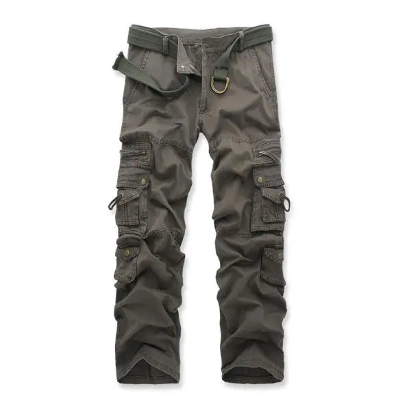 Men's Outdoor Vintage Washed Cotton Washed Multi-pocket Tactical Pants - 23340