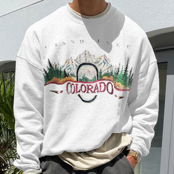 Men's Oversized Vintage Casual Sweatshirt - 23519