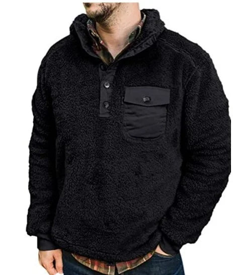 Men's Outdoor Vintage Plush Sweatshirt Jacket - 23320