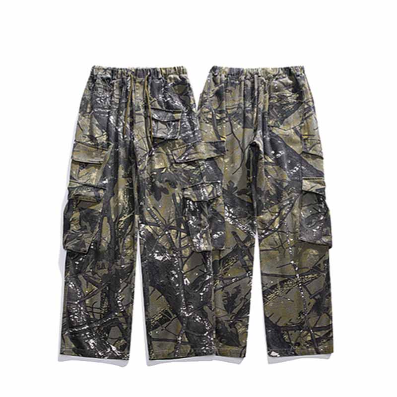 Retro Camouflage Multi-Pocket Cargo Pants - 23117