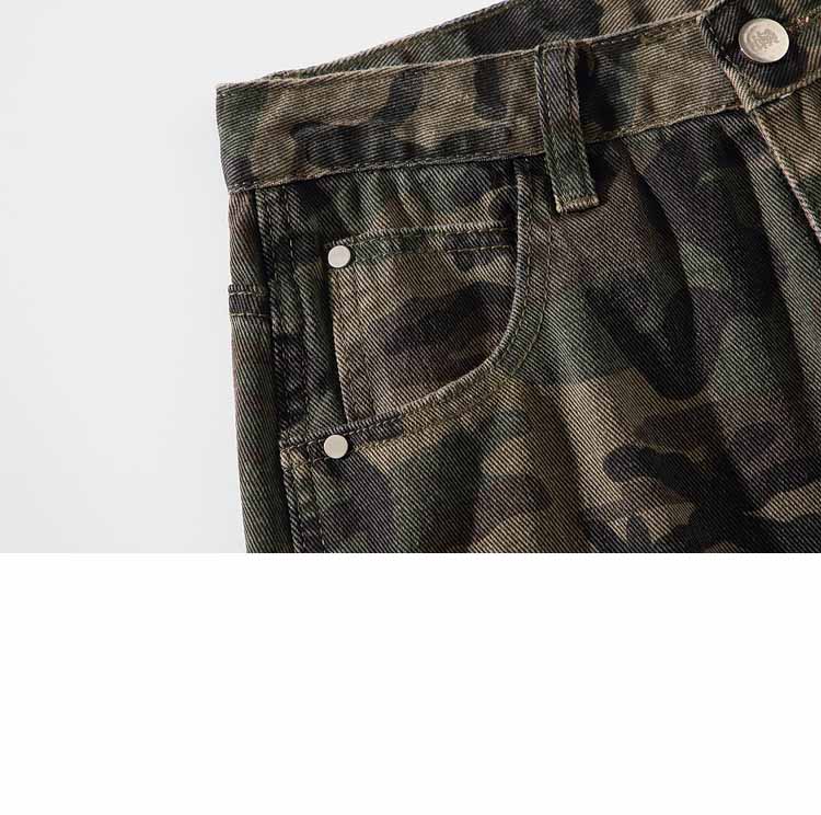 American Street Camouflage Straight Jeans - 23125