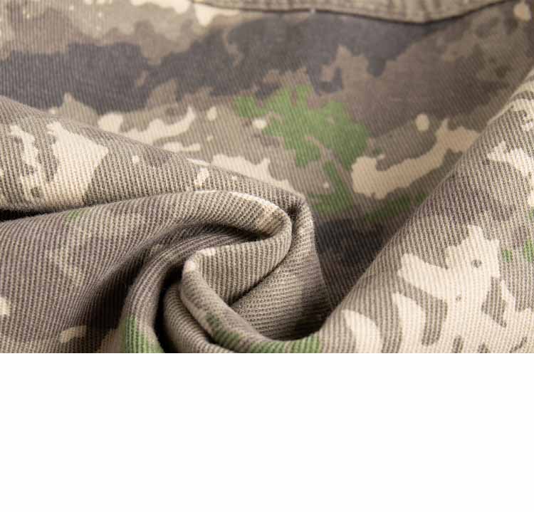 American Retro Camouflage Drawstring Elastic Straight Casual Pants - 23120